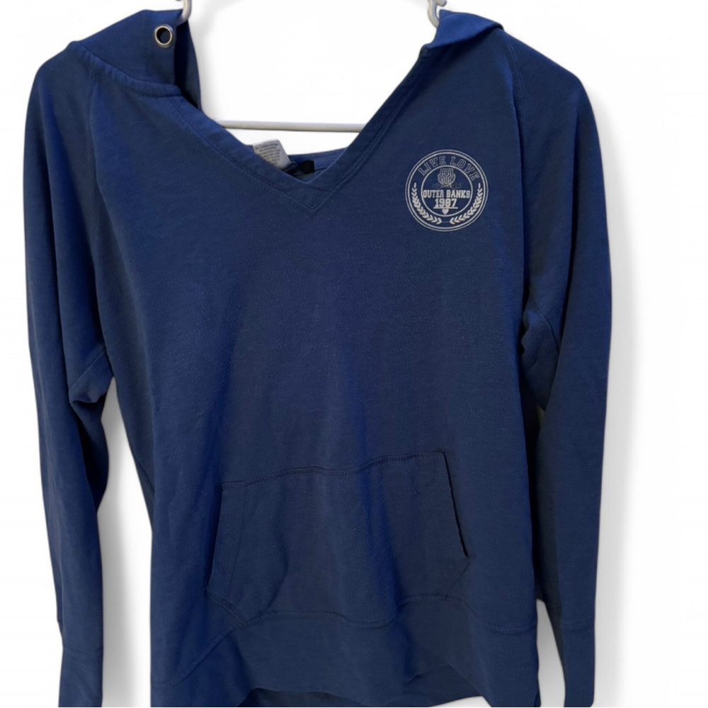 Women's Blue Hoodie with Logo